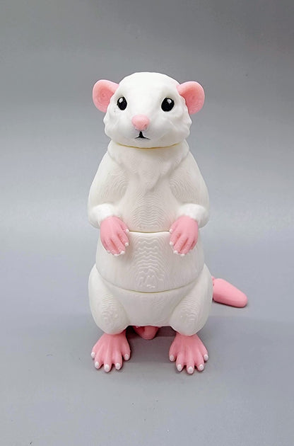 Wiggle Rat Fidget Toy, Keychain or Magnet