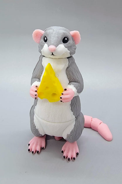Wiggle Rat Fidget Toy, Keychain or Magnet