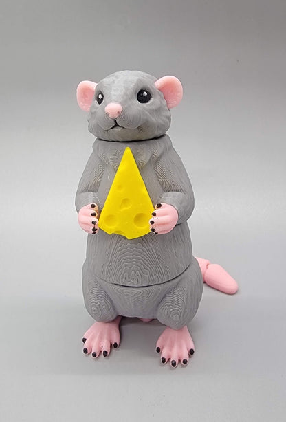 Wiggle Rat Fidget Toy, Keychain or Magnet