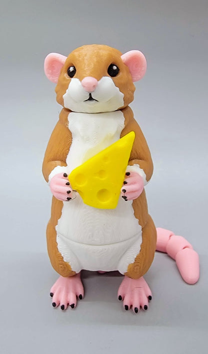 Wiggle Rat Fidget Toy, Keychain or Magnet