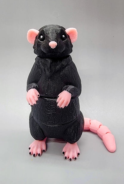 Wiggle Rat Fidget Toy, Keychain or Magnet