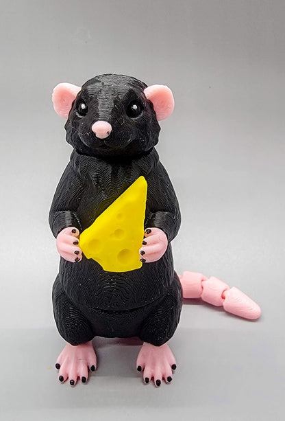 Wiggle Rat Fidget Toy, Keychain or Magnet