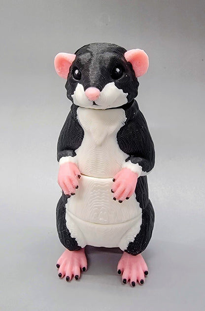 Wiggle Rat Fidget Toy, Keychain or Magnet