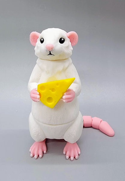 Wiggle Rat Fidget Toy, Keychain or Magnet