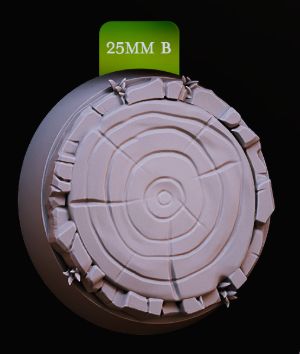 Woodland scenic resin bases in multiple sizes with forest and nature themed textures