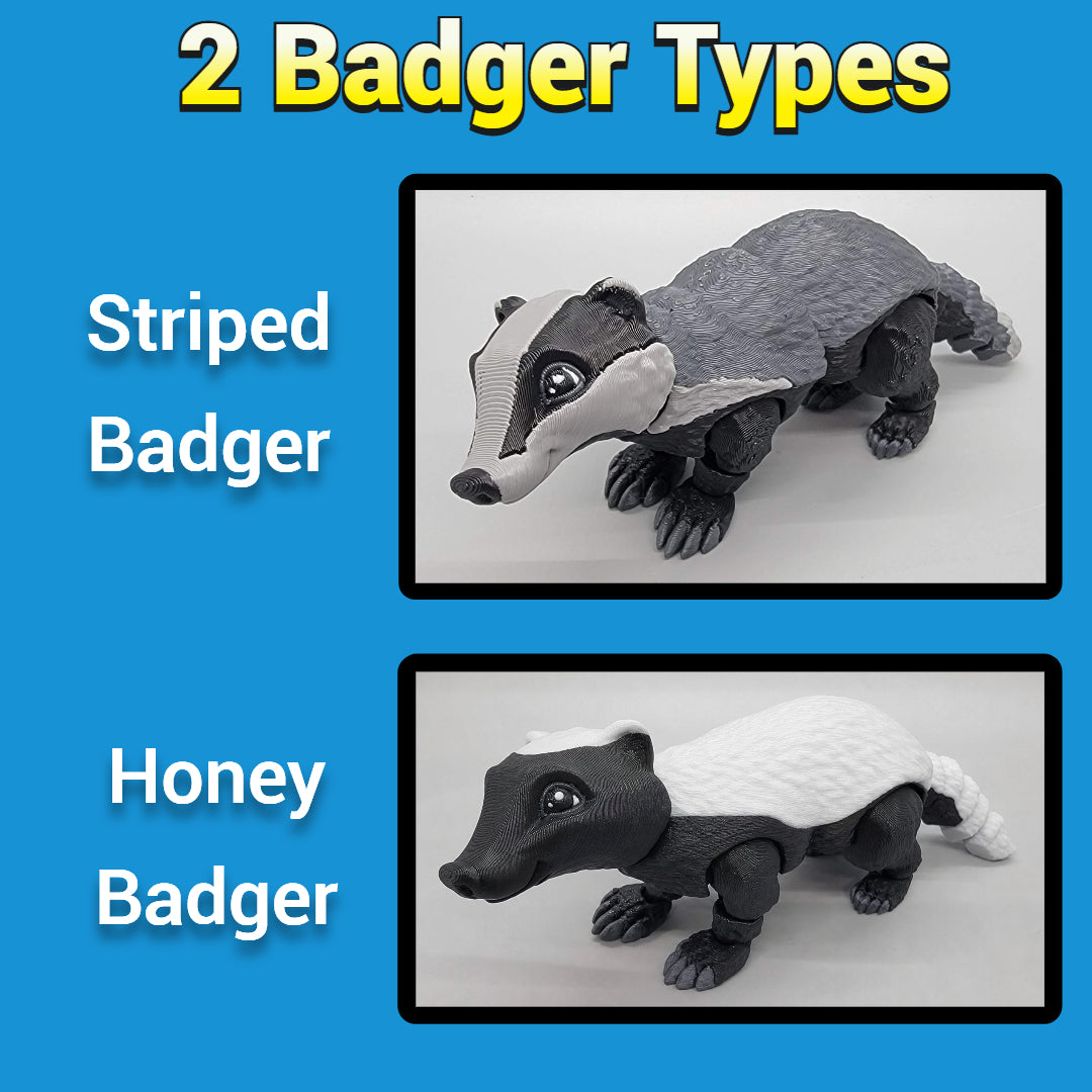 Articulated Badger & Honey Badger Toy