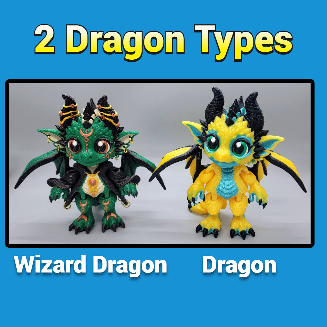 Custom Chibi Dragon Dolls - Articulated Toys