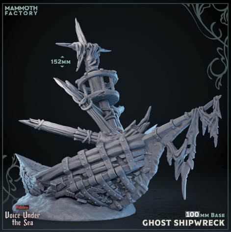 Naufragio fantasma - Base de 100 mm