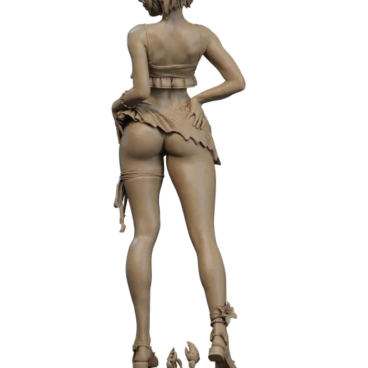 NSFW rear view of 2B swimsuit resin figure variant
