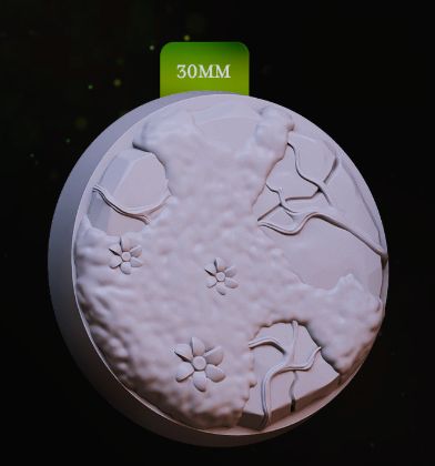 Woodland scenic resin bases in multiple sizes with forest and nature themed textures