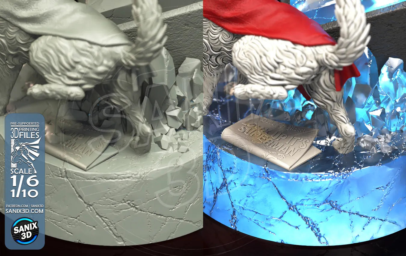 Supergirl resin fan art statue available in 1:6 scale and 1:10 scale display collectible with detailed sculpt and scenic base