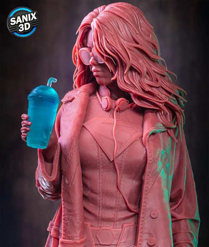 Supergirl resin fan art statue available in 1:6 scale and 1:10 scale display collectible with detailed sculpt and scenic base