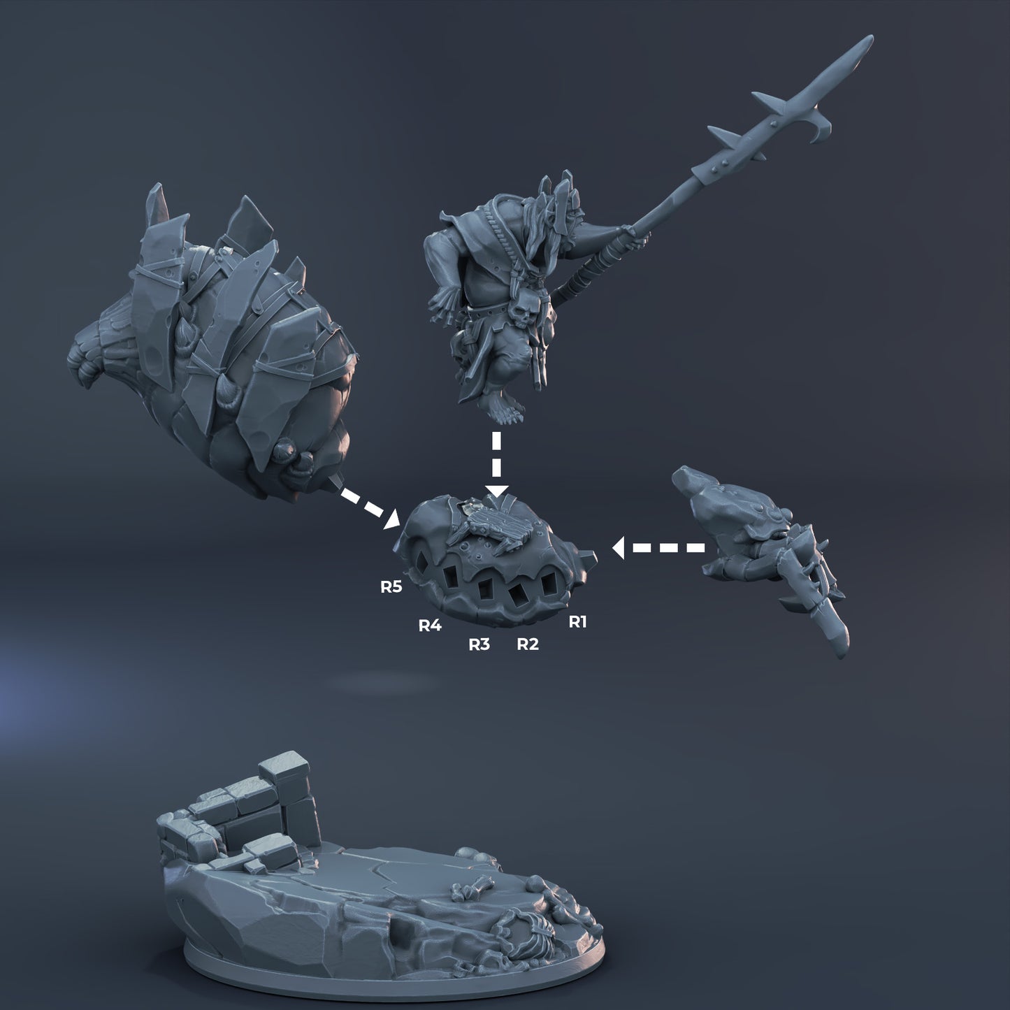 Goblin War Chief Mounted on Spider