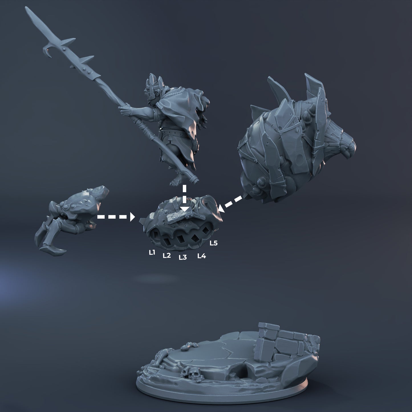 Goblin War Chief Mounted on Spider