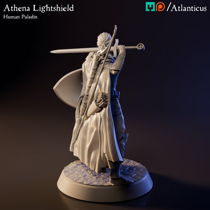 Athena Lightshield - Female Human Paladin Resin Miniature