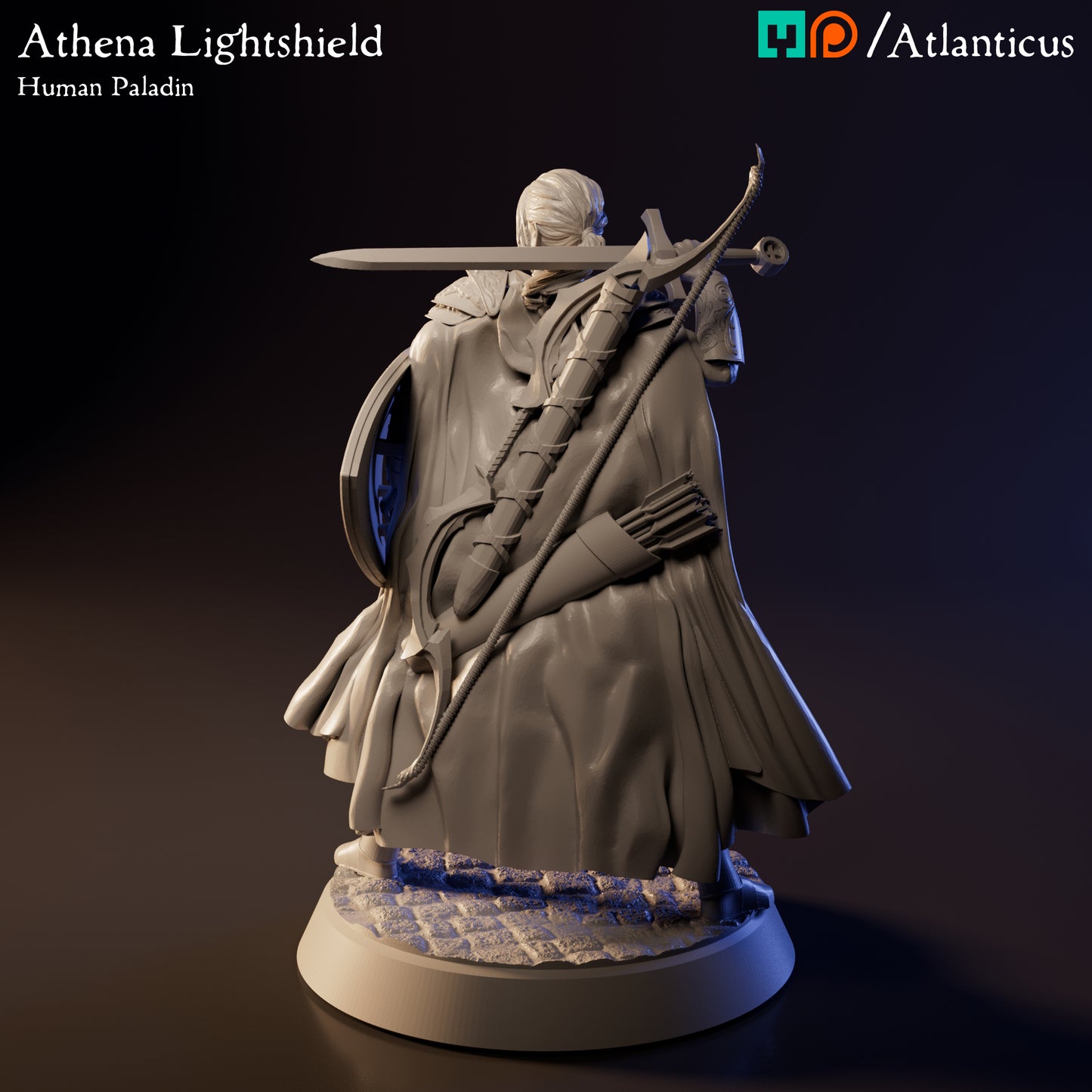 Athena Lightshield - Female Human Paladin Resin Miniature
