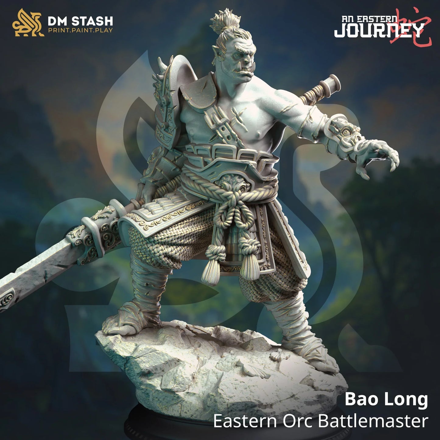 Bao Long Eastern Orc Battlemaster with samurai-style armor