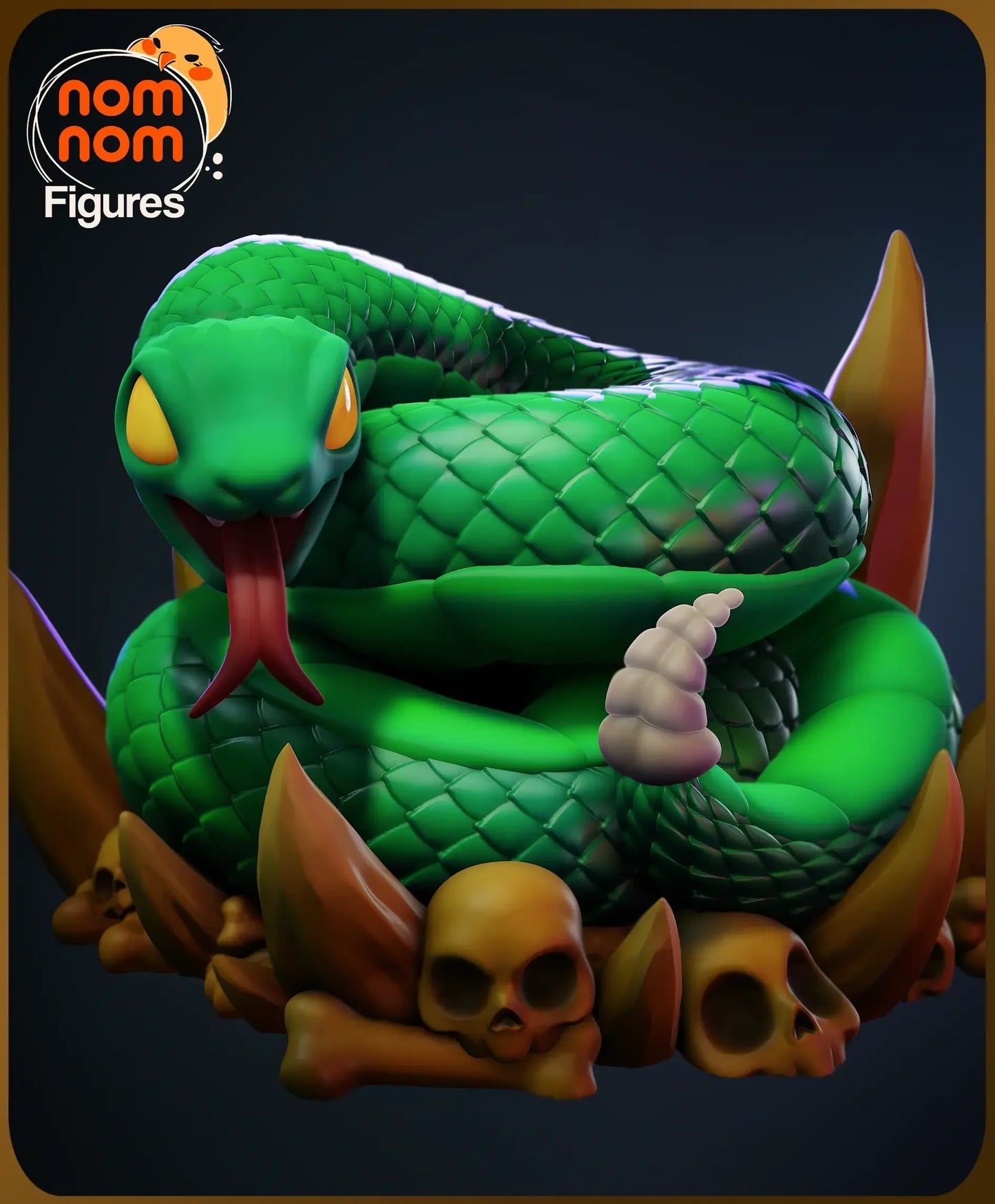 Digital render of Chibi Skeletors snake throne