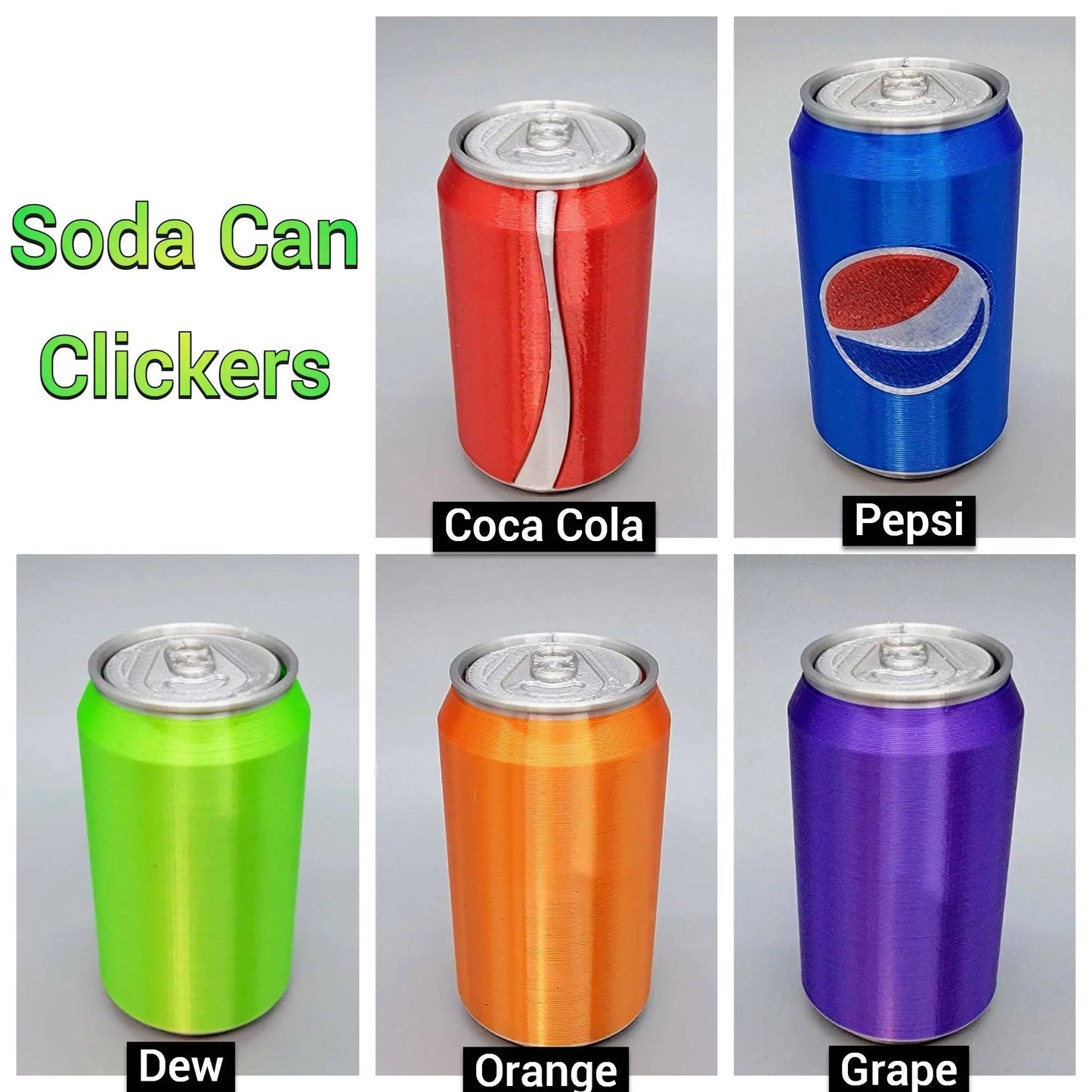 Llaveros con clic de lata de refresco