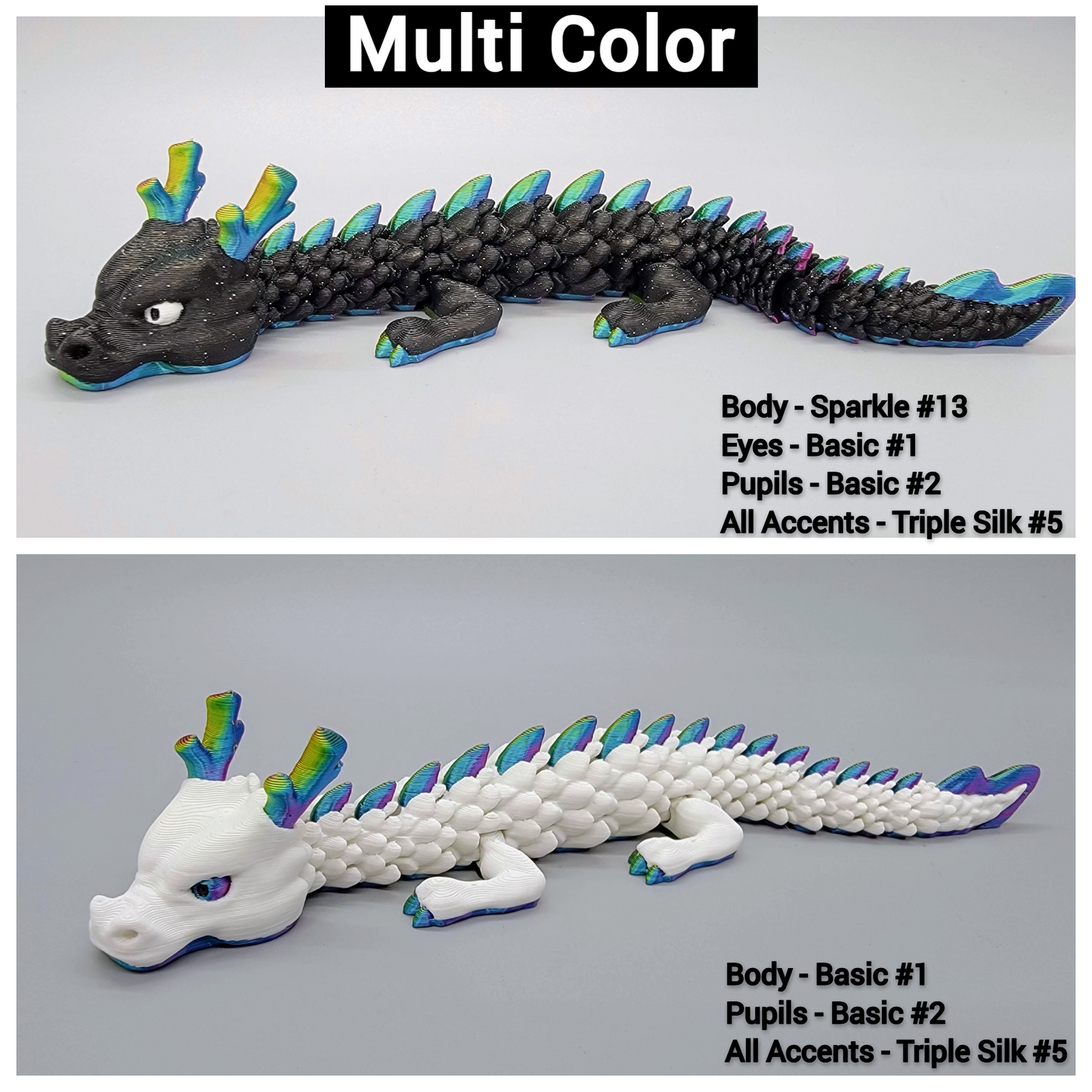 3D Printed Young Chinese Dragon – Customizable Articulated Dragon for Collectors