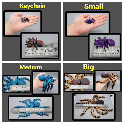 Flexi Octopus Toy, Keychain or Earrings