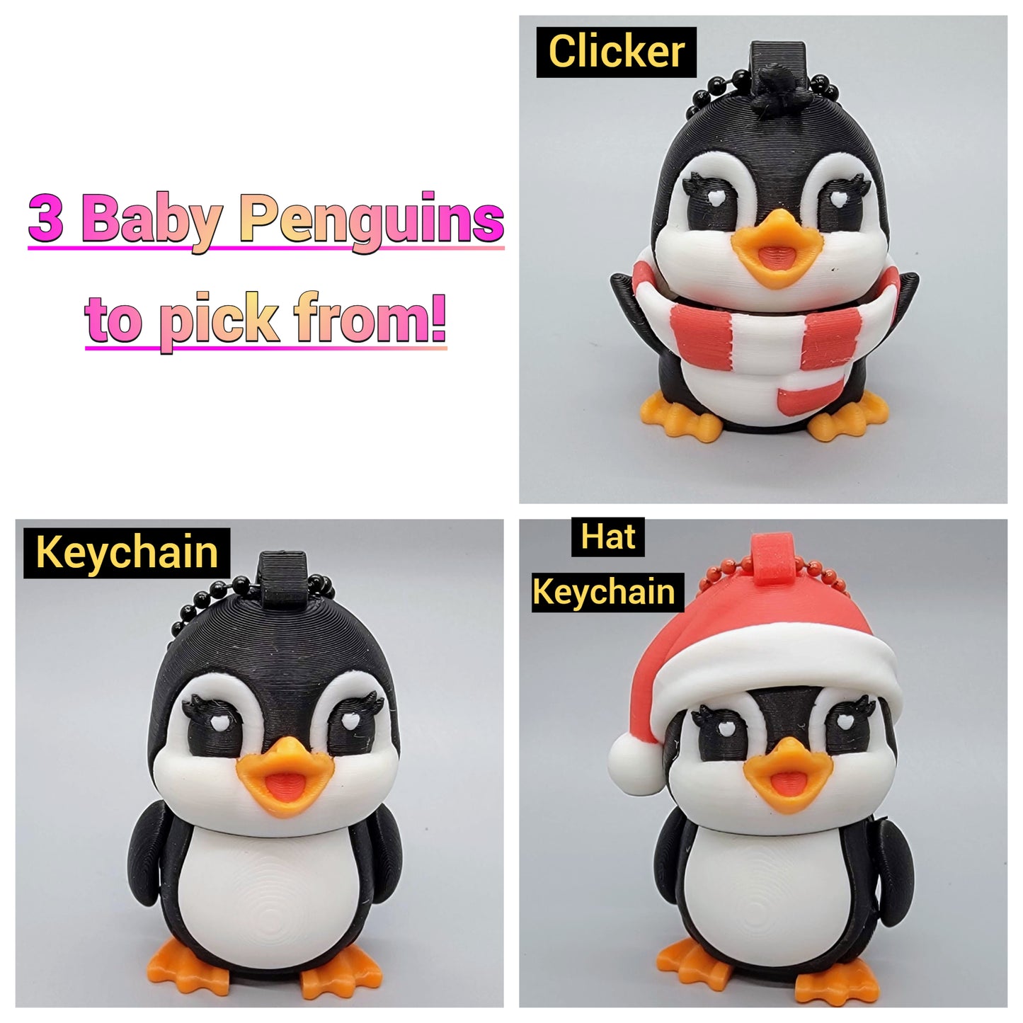 Baby Penguin Articulated Keychains