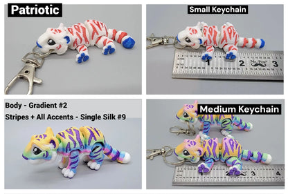 Juguete articulado de tigre y león | Impresión 3D | Mini | Fidget | Flexi | Sensorial