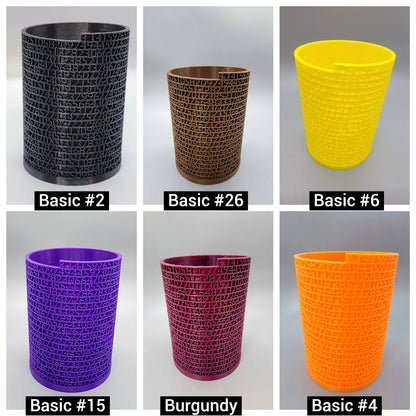 Portalápices con tejido de canasta