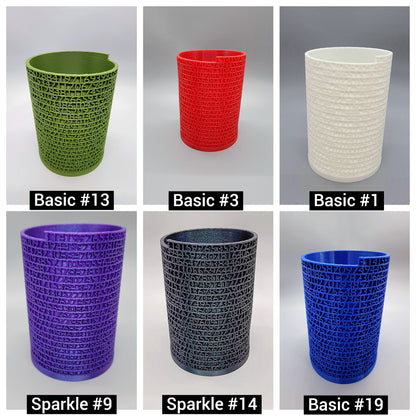 Portalápices con tejido de canasta