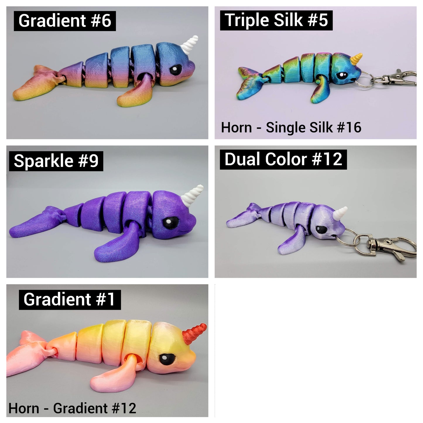 Baby Narwhal Toy or Keychain