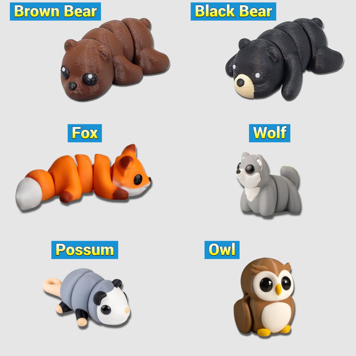 Mini Woodland Animals Fidget Toy