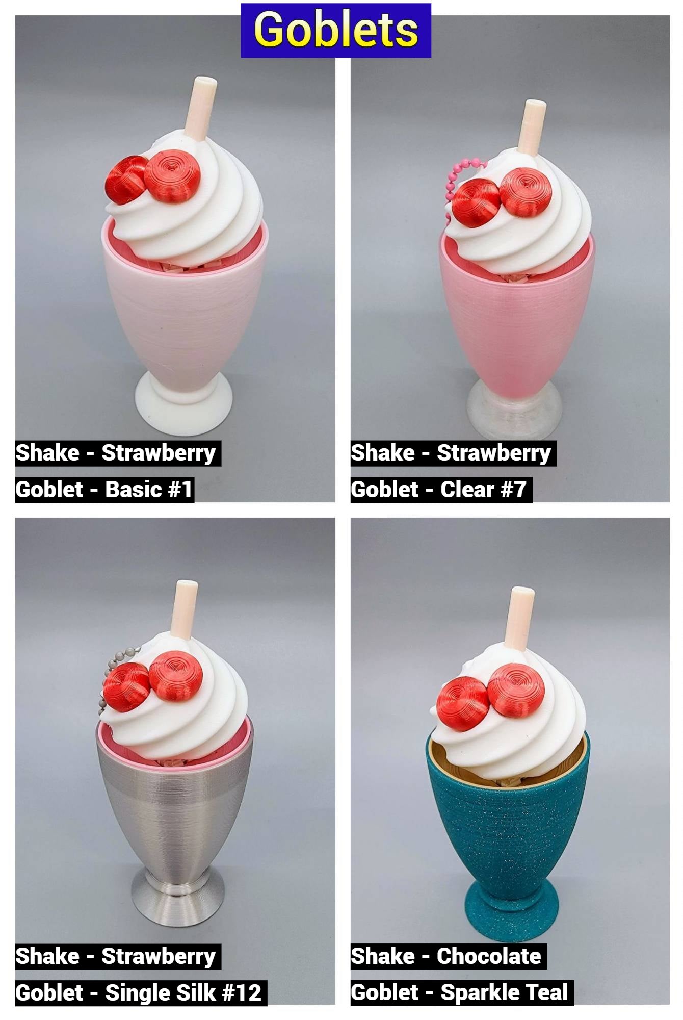 Milkshake Keychain Clickers