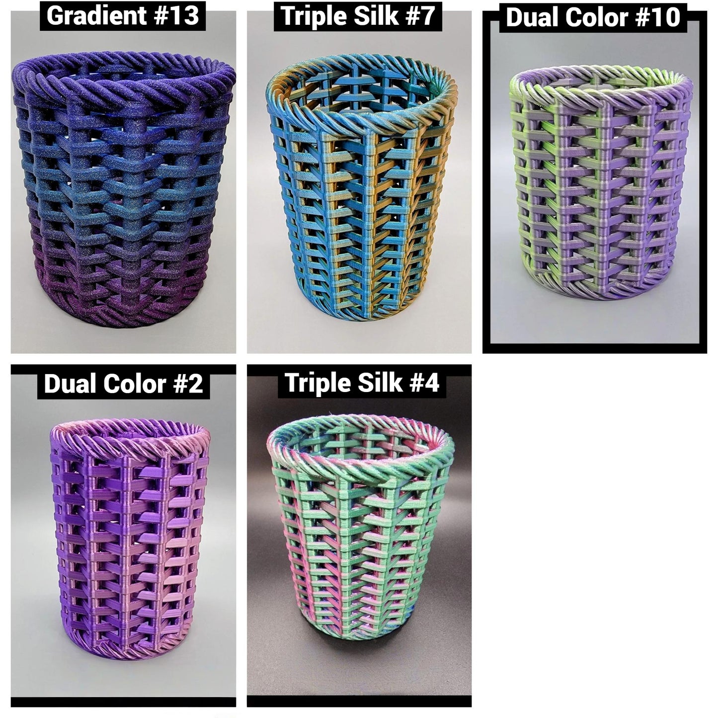 Basket Weave Pencil Holder