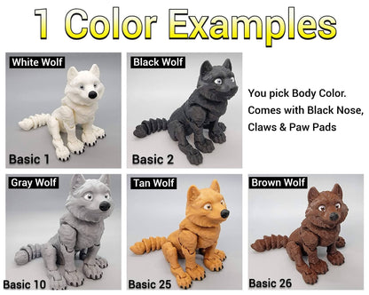 Custom Colors Wolf Toy
