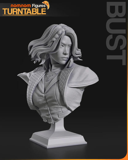 Lune bust sculpture – 3D render from Expedition 33 line by Nomnom Figures