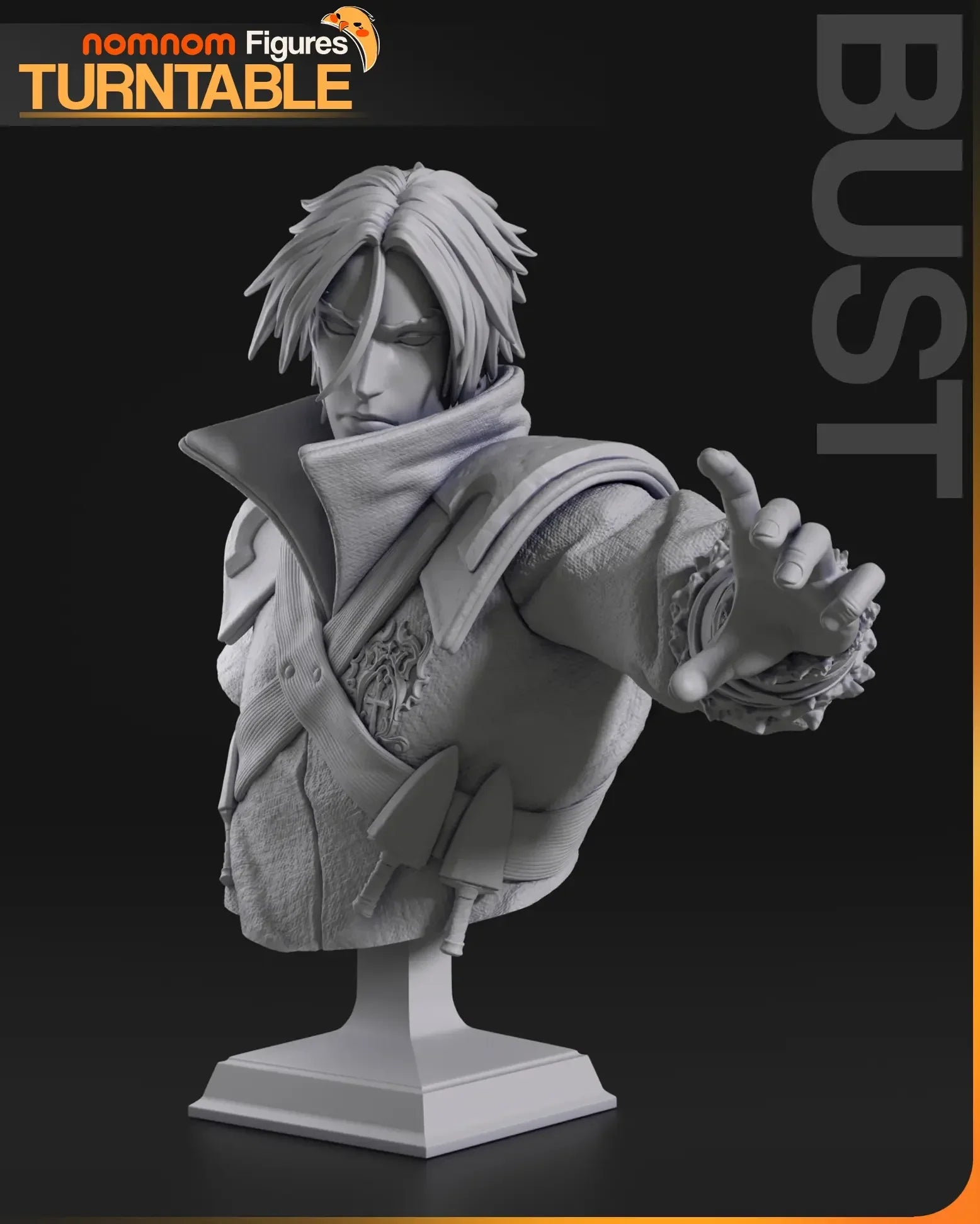 unpainted bust of Trevor Belmont Castlevania character