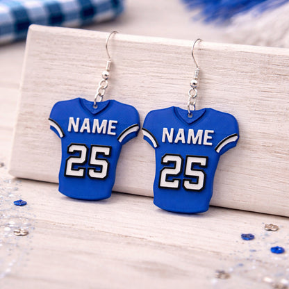 Custom Football Jersey Earrings