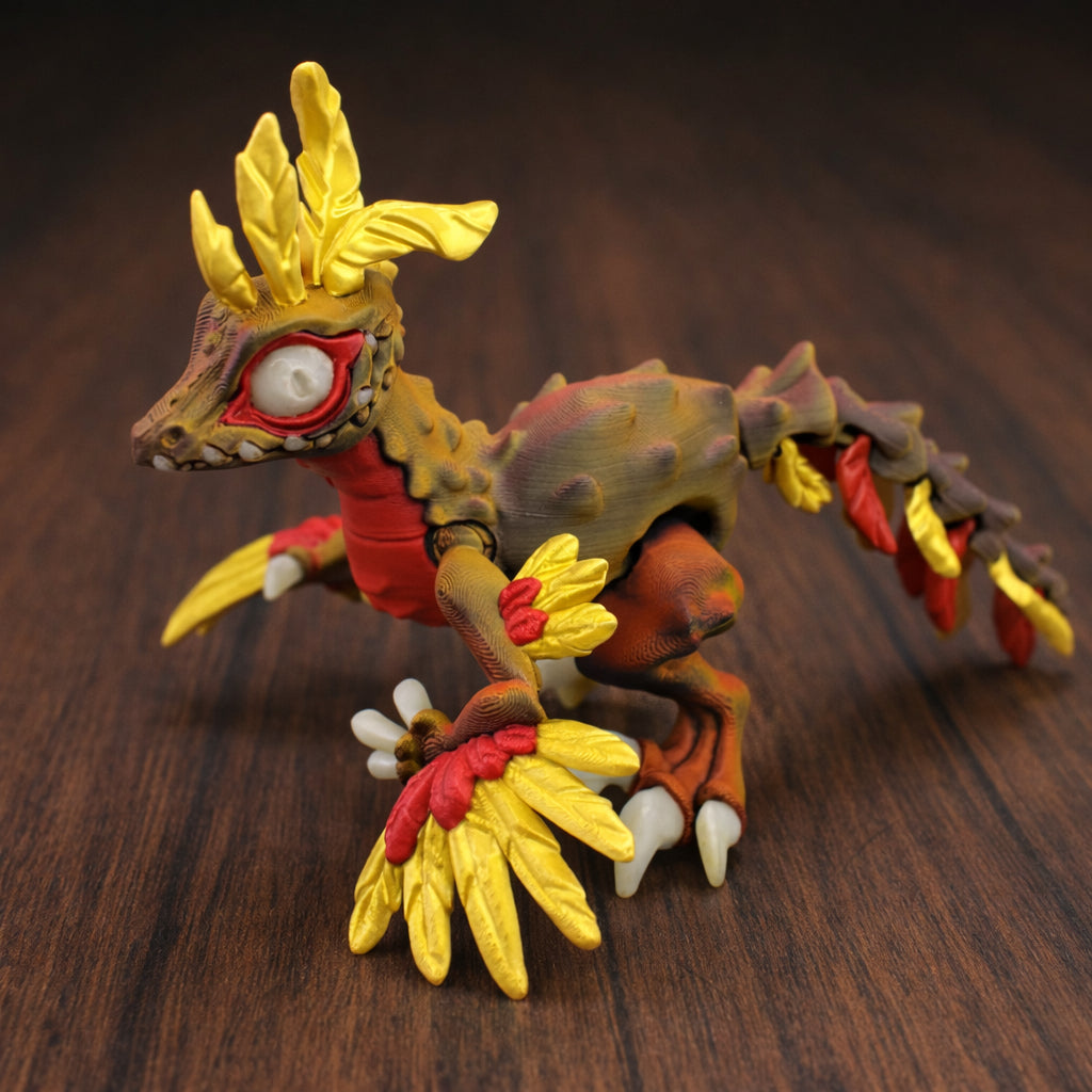 Twisty Feathered Raptor Posable Figure