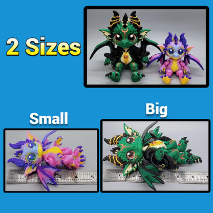 Custom Chibi Dragon Dolls - Articulated Toys