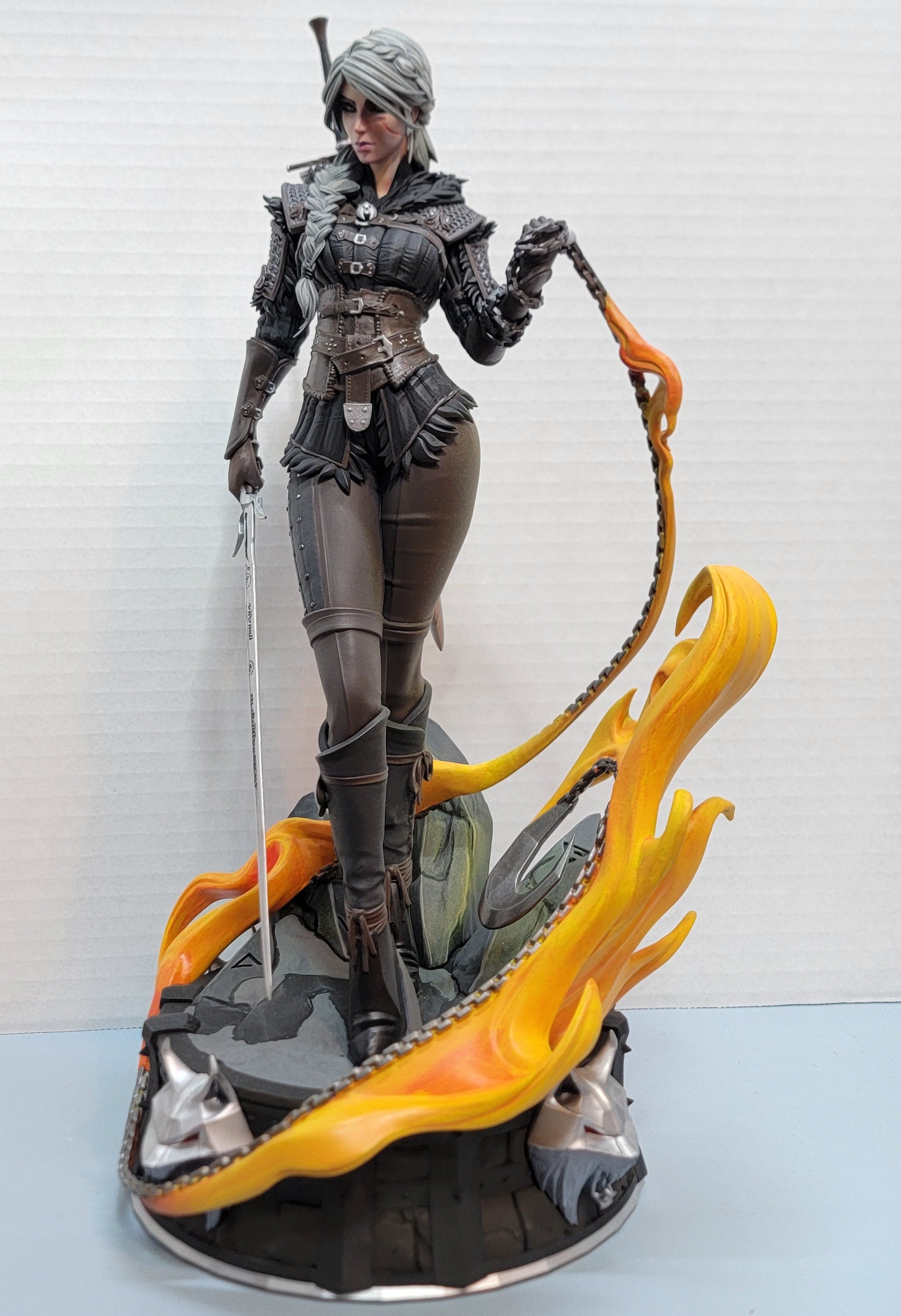 Ciri from The Witcher by Bulkamancer Sculpts - Cover Image Commissioned Paint by D&K Custom Prints