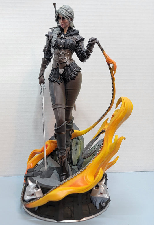 Ciri from The Witcher by Bulkamancer Sculpts - Cover Image Commissioned Paint by D&K Custom Prints