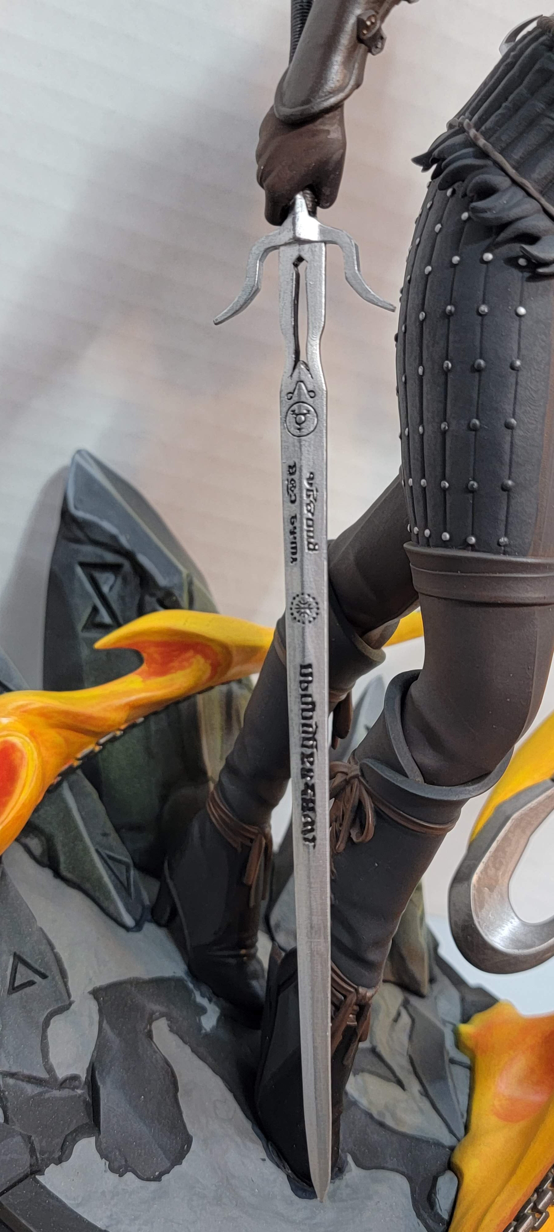 Close of up Ciri sword