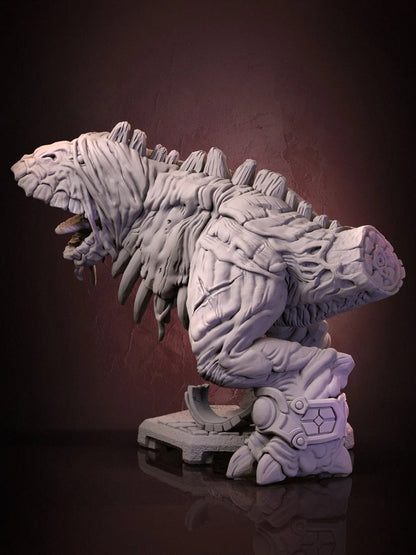 Side view of Gergoth gray resin print