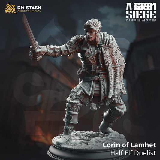 Corin de Lamhet - Duelista medio elfo | 32 mm | 75 mm