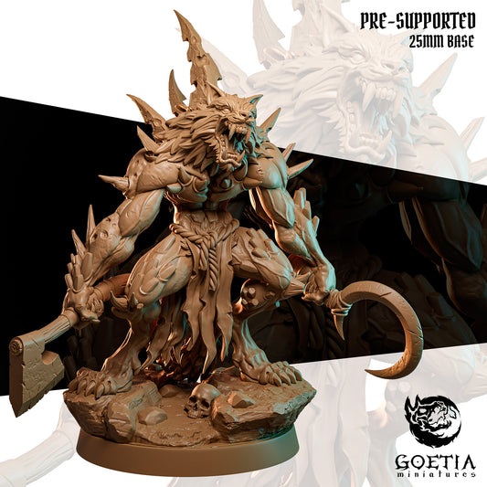 Figura de resina de Hombre Lobo Corrupto: Miniatura de fantasía de alto detalle para juegos de rol y D&amp;D | 32 mm y 54 mm
