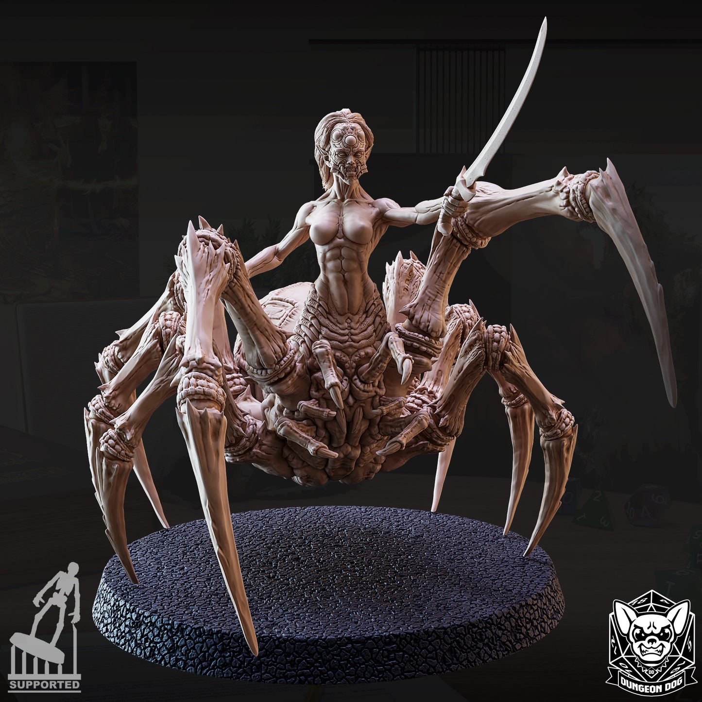 Drider - Half-Drow Resin Miniature