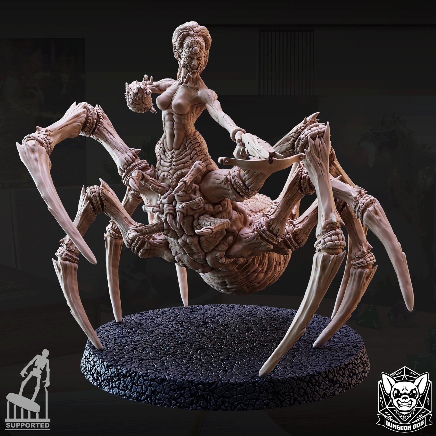 Drider - Half-Drow Resin Miniature