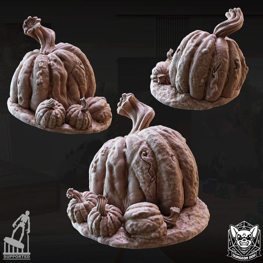 Pumpkin Terrain 3-Pack resin wargaming scenery – detailed pumpkin clusters for tabletop dioramas and fantasy terrain.