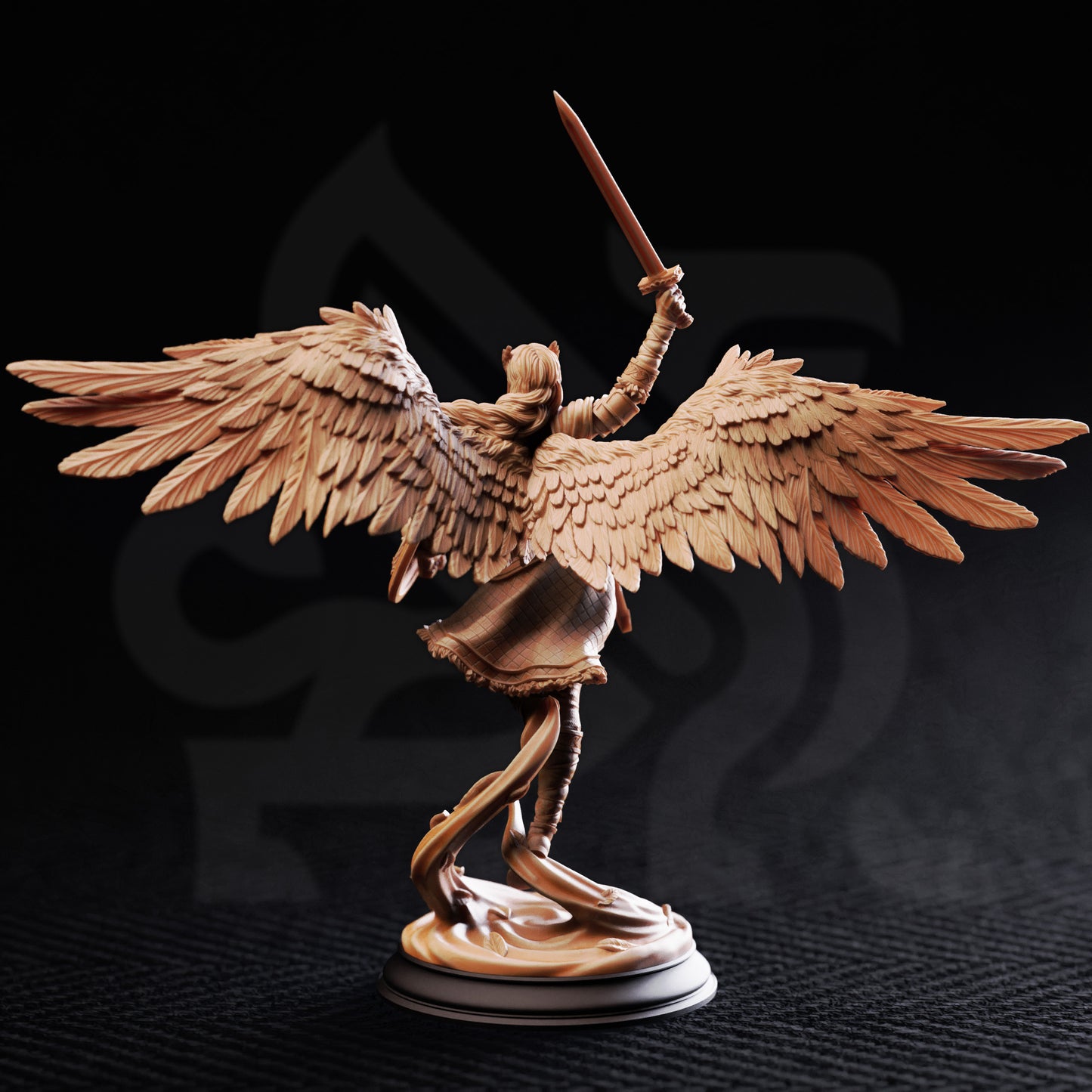 Valkyrie Shieldmaiden resin miniature warriors with wings and dynamic poses