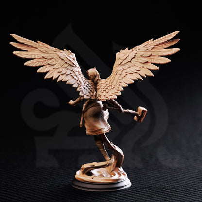 Valkyrie Shieldmaiden resin miniature warriors with wings and dynamic poses